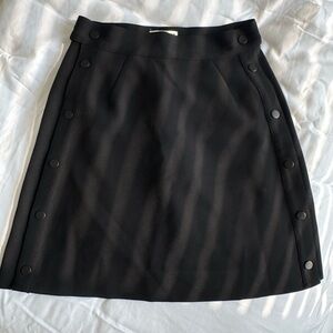 Whistles Daphne Black Crepe Mini Skirt